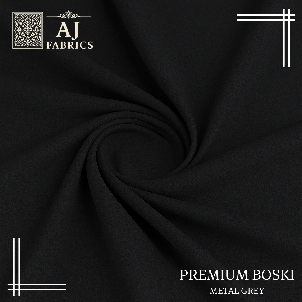 Metal Grey Premium Boski Wash & Wear – High-Class Fabric